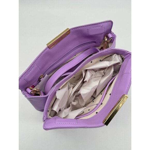 Macy's On 34th Rodelle soft faux-leather small crossbody bag clutch - Lilac - Picture 11 of 11